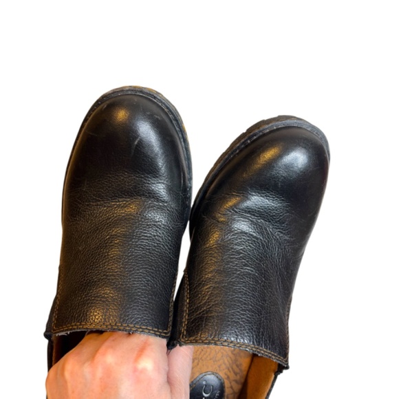 Black Pebble Leather Slip On Shoe Booties - Picture 4 of 16